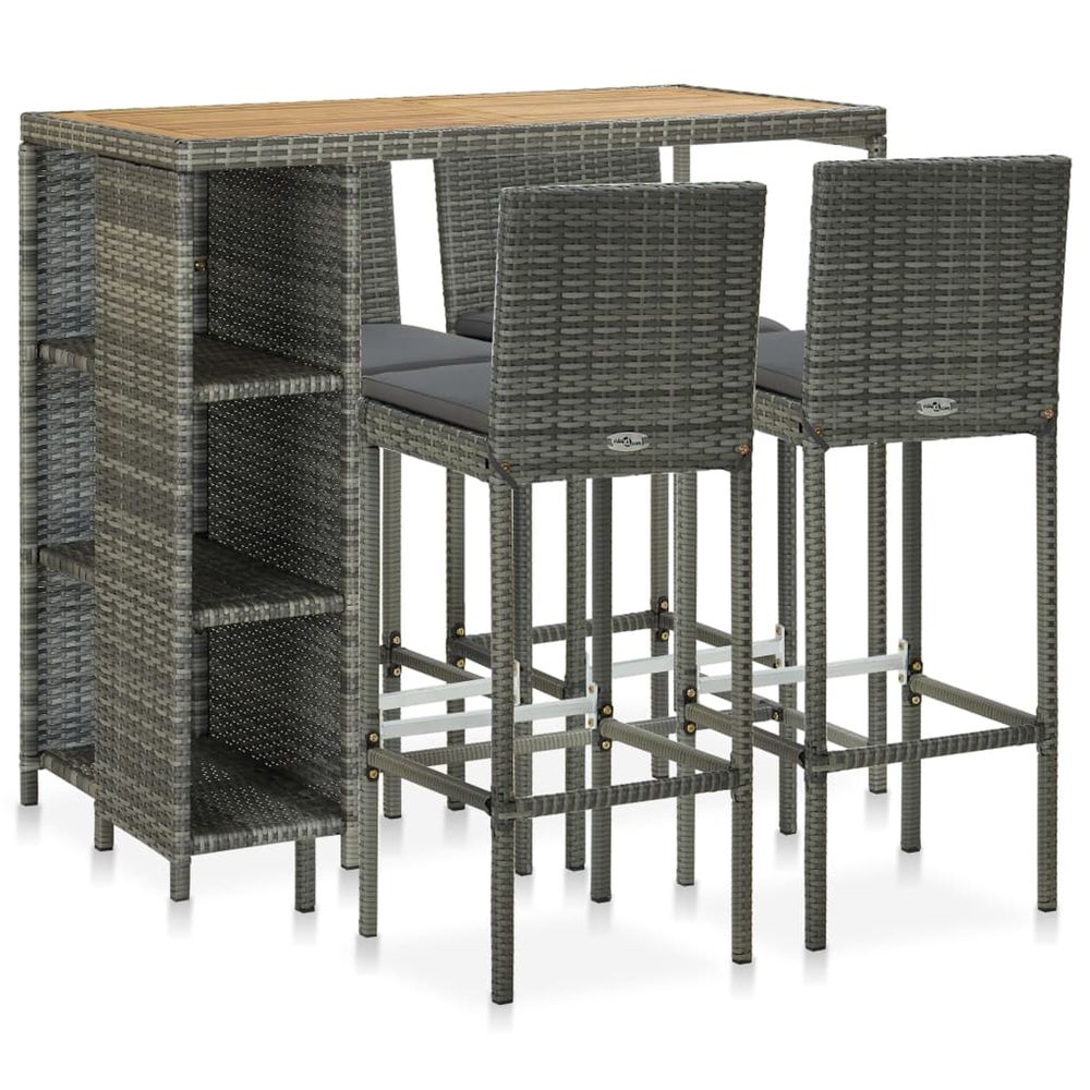 Meuble de bar de jardin 5 pcs et