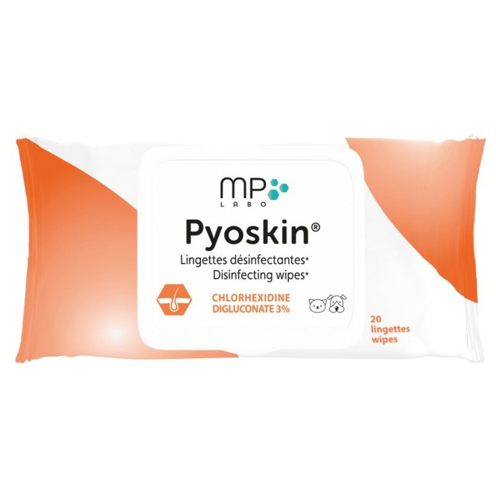 Pyoskin wipes - lingettes désinfectantes - mp labo 40 lingettes