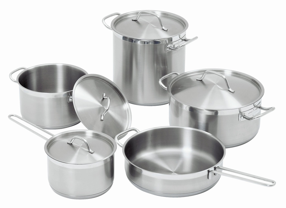 Lot de 5 casseroles acier compatibles induction - bartscher