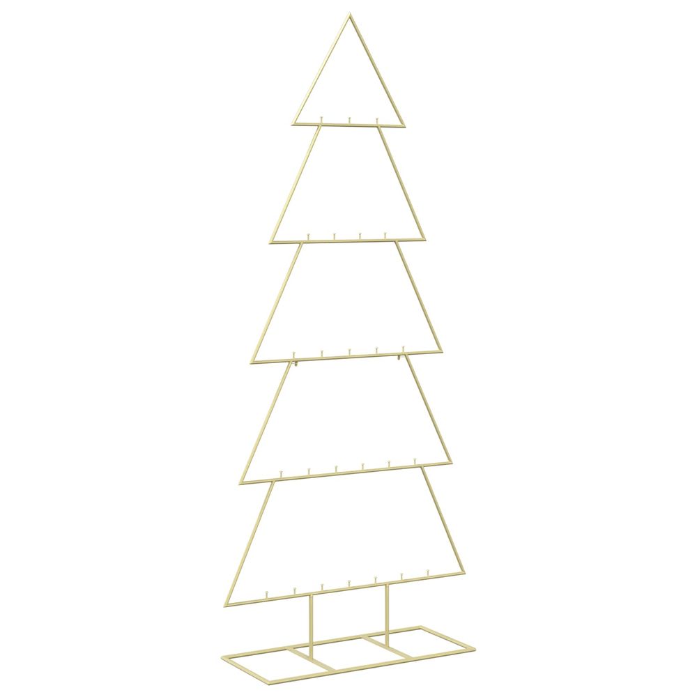 Sapin de noël en métal avec support kuopio 150 cm acier doré