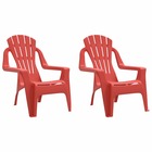 Chaises de jardin pour enfants lot de 2 rouge 37x34x44 cm pp