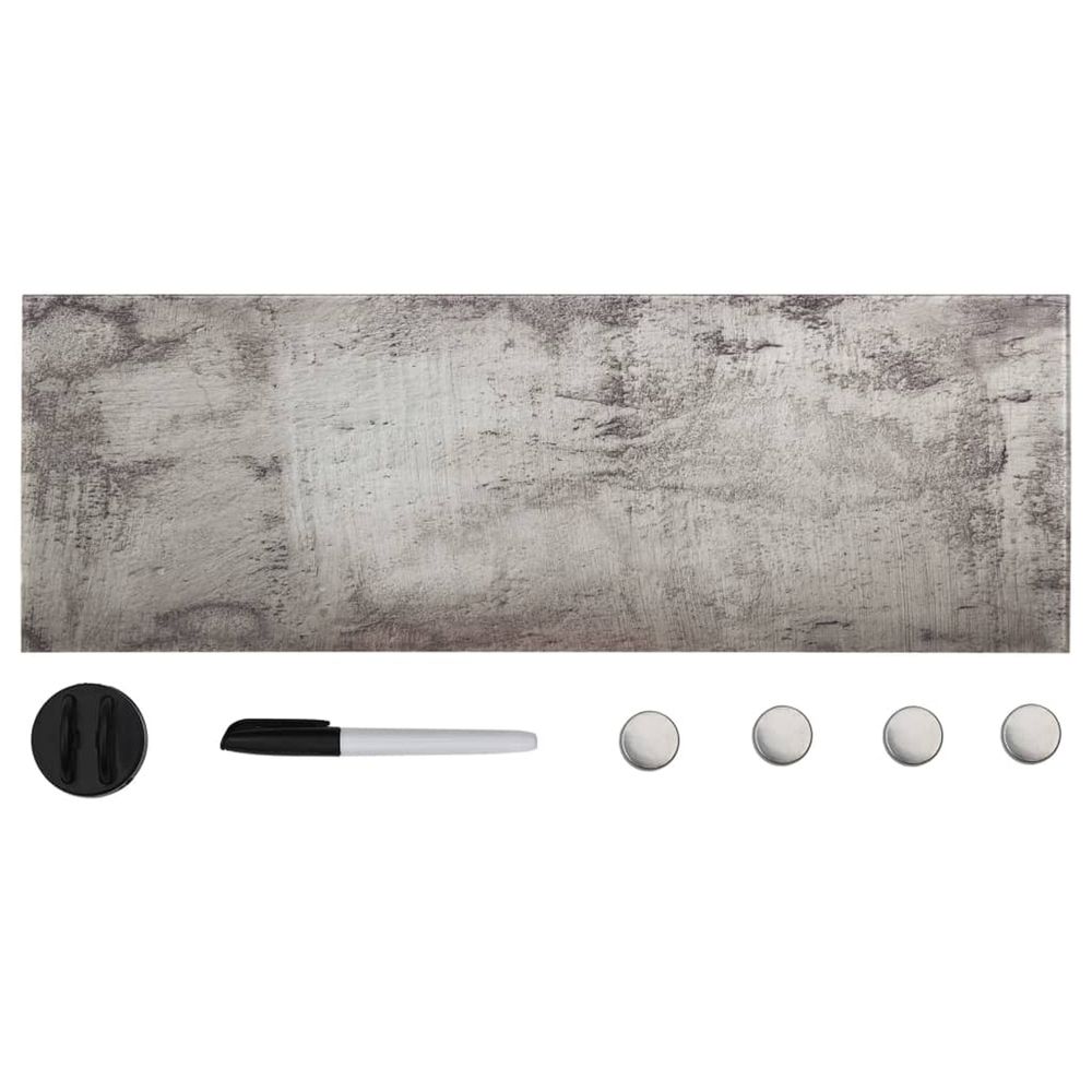 Tableau noir magnétique mural verre 60x20 cm