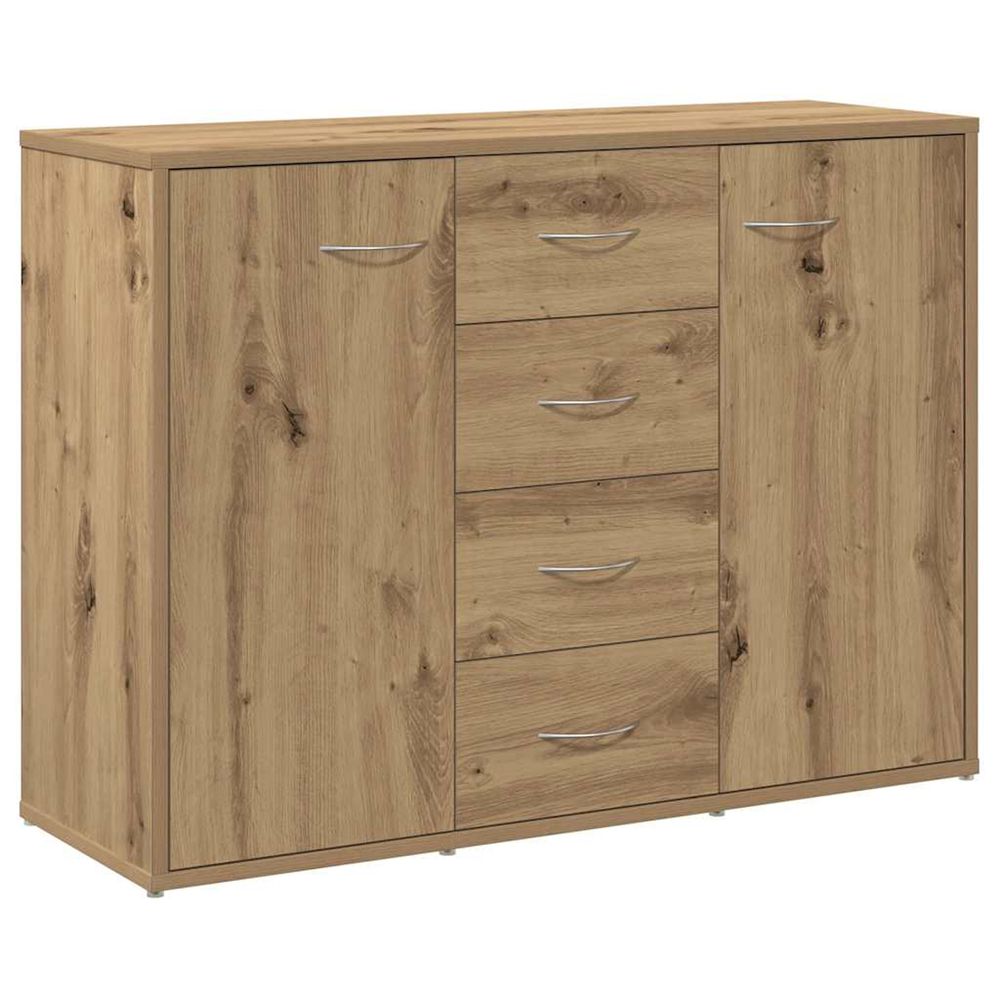 Buffet chêne artisanal 88x30x64 cm bois d'ingénierie