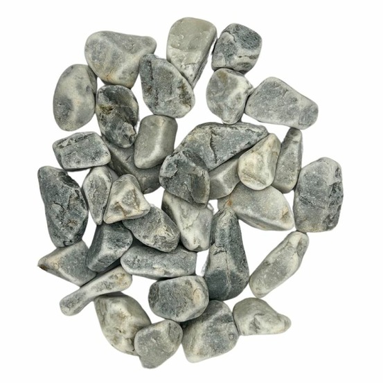 Big bag de 0,75m³ (+/- 1000 kg) galet de marbre blanc bleuté ø 12/18 mm - livraison premium