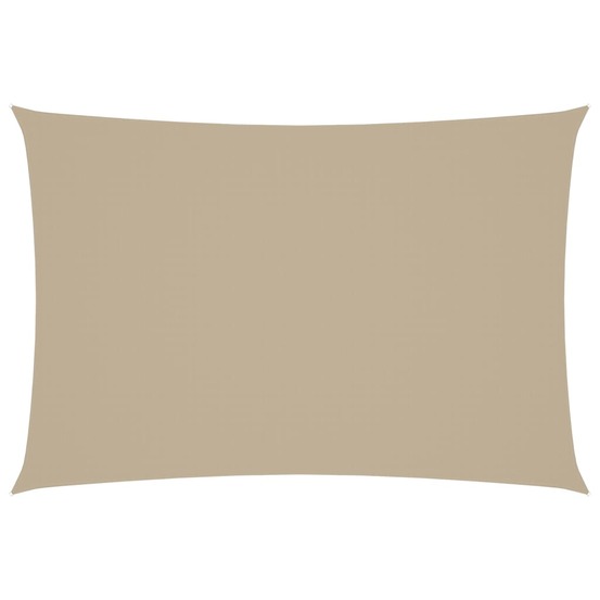 Voile de parasol tissu oxford rectangulaire 2,5x4,5 m beige