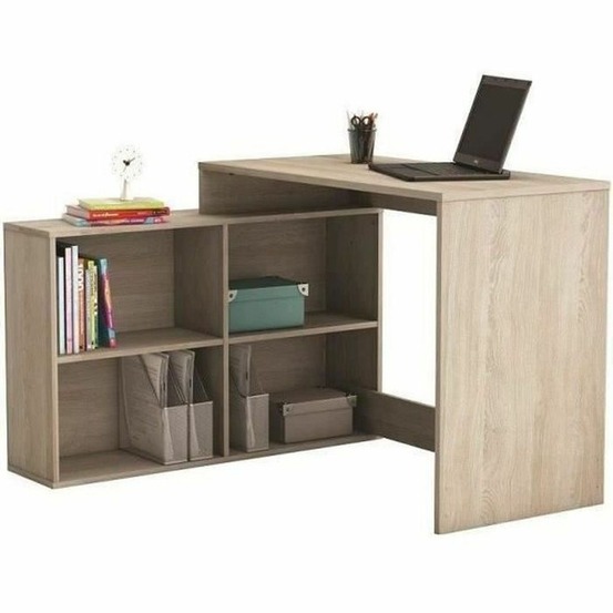 Bureau d'angle contemporain chêne shannon - 112 cm - nagano