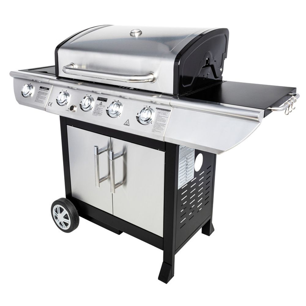 Barbecue au gaz brisbane - 4 brûleurs 14kw + plaque de cuisson