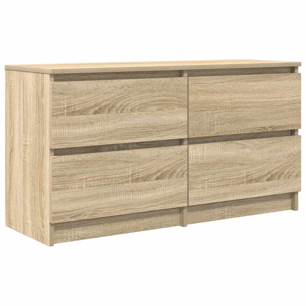 Meuble tv chêne sonoma 100x35x54 cm bois d'ingénierie