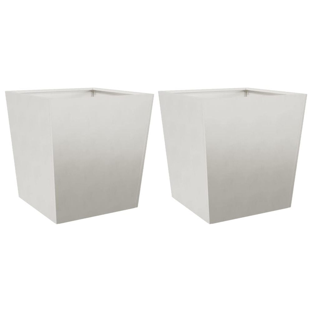 Jardinière d'extérieurs 2 pcs 50x50x50 cm acier inoxydable