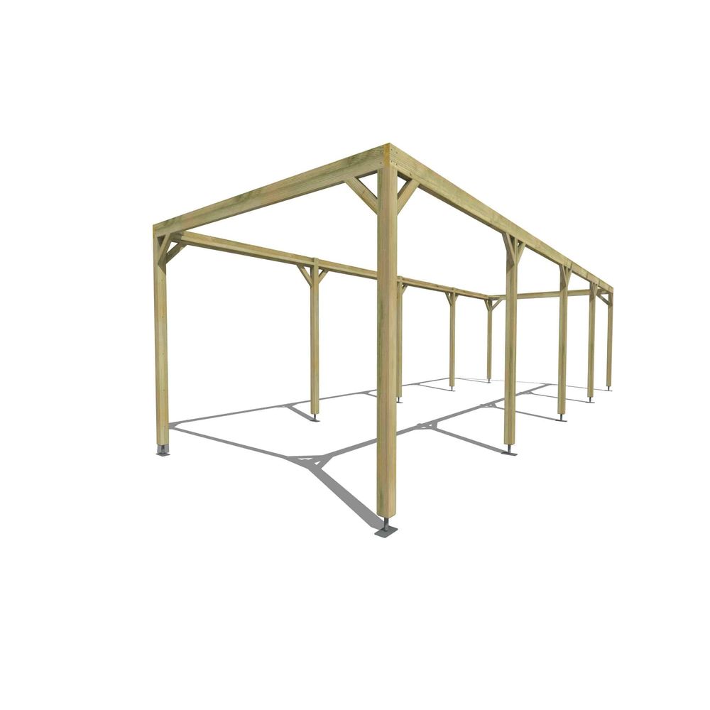 Pergola bois • 10m x 3m • indépendante • cadre simple • livraison comprise