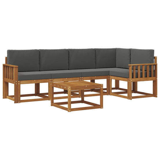 Ensemble de canapés d'extérieur 6 pcs naturel et anthracite