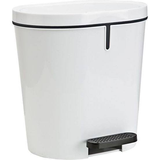 Zamora poubelle à pédale 8l zamora blanc
