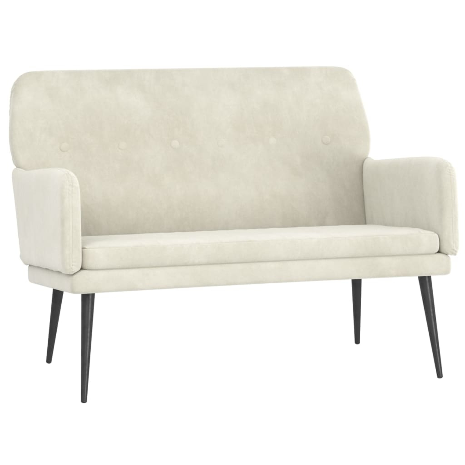 Banc crème 108x79x79 cm velours