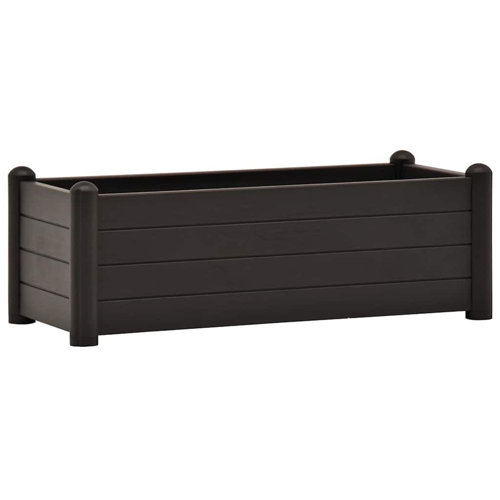 Lit surélevé de jardin pp anthracite 100x43x35 cm