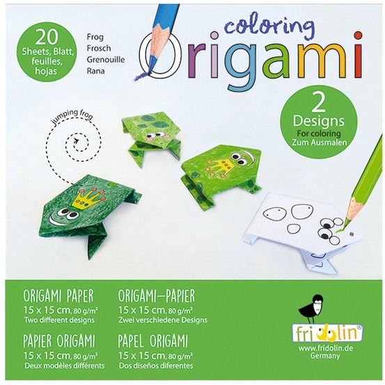 Coloring origami - grenouille