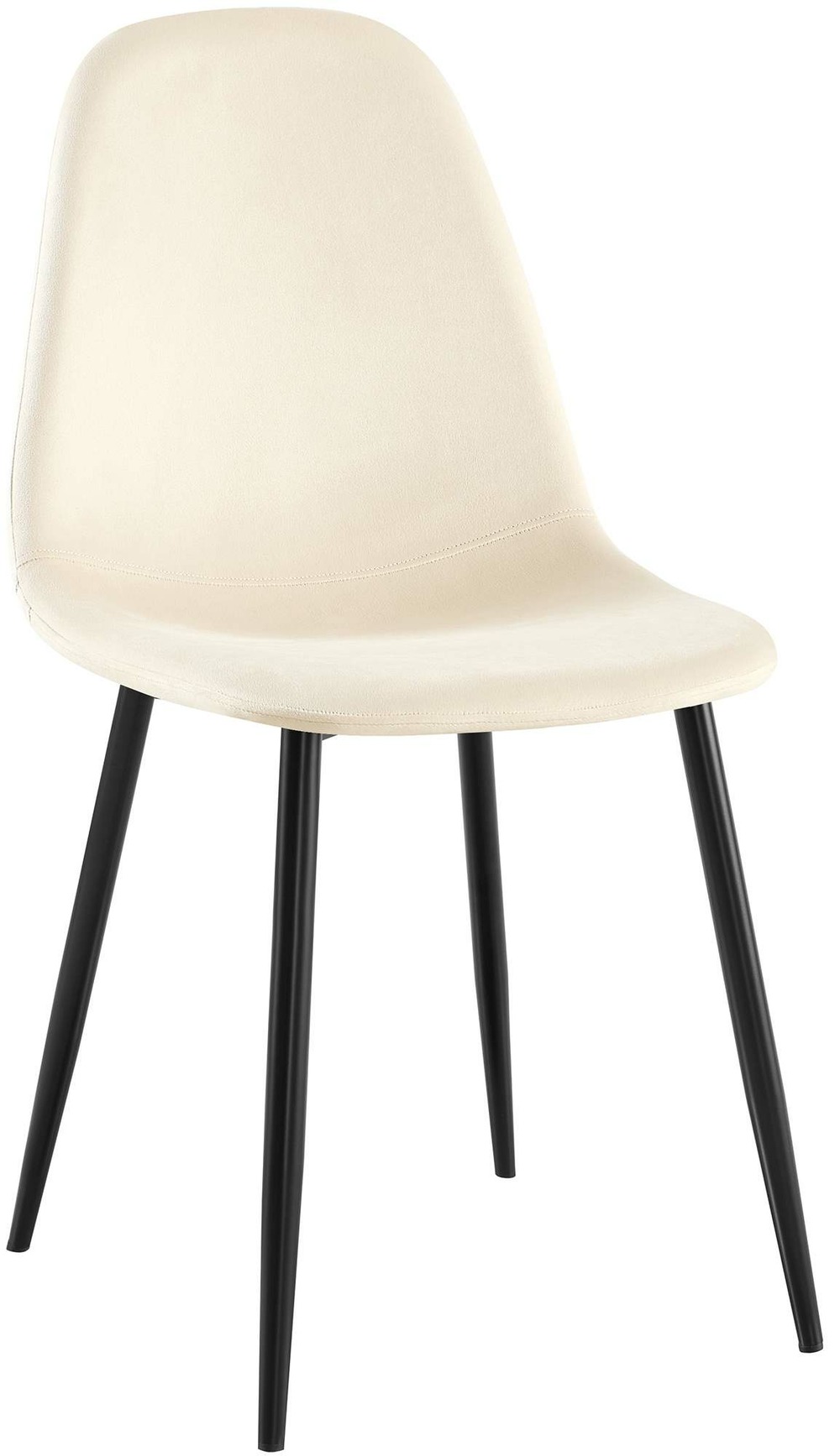 Chaise de salle à manger en velours napier