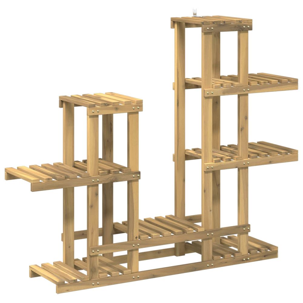 Support de plante blanc 118 x 25 x 96,5 cm bois d'acacia massif