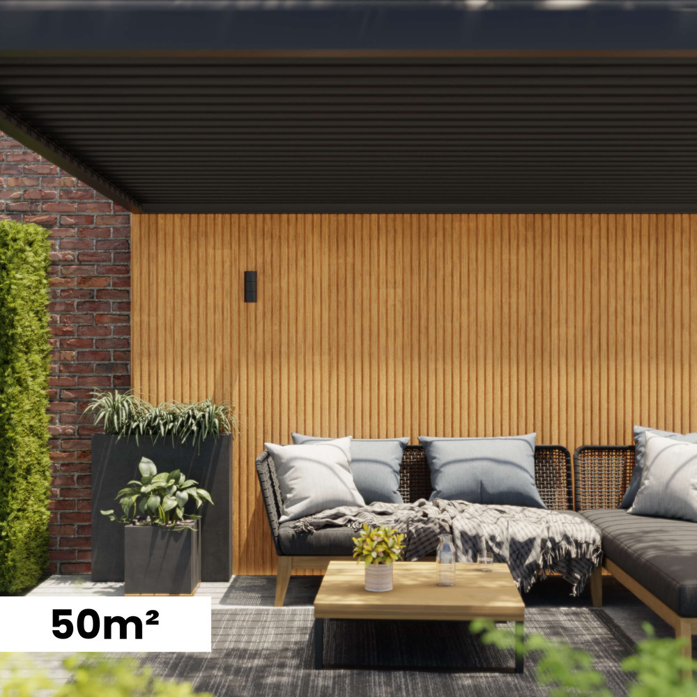 Kit bardage composite mezzo latte - superficie : 50m² - dimension des lames : 220x17,8x2,3 cm - aspect mat