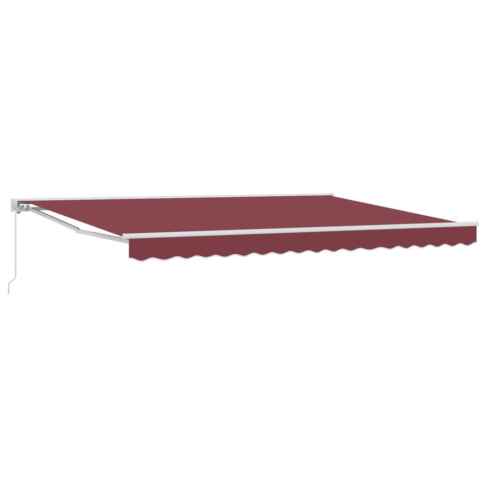 Auvent rétractable manuel bordeaux 4 × 3,5 m