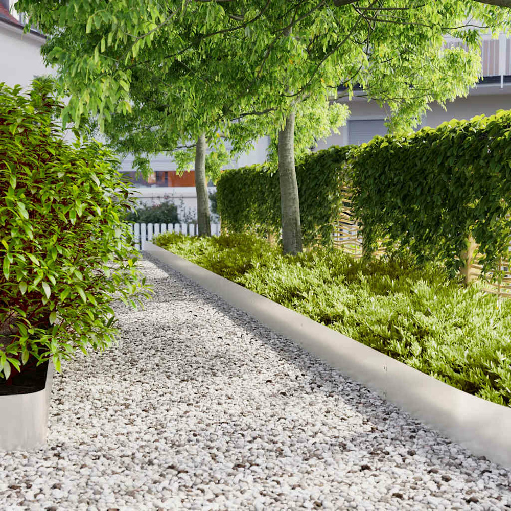 Bordures de pelouse 30 pcs 20x103 cm acier inoxydable