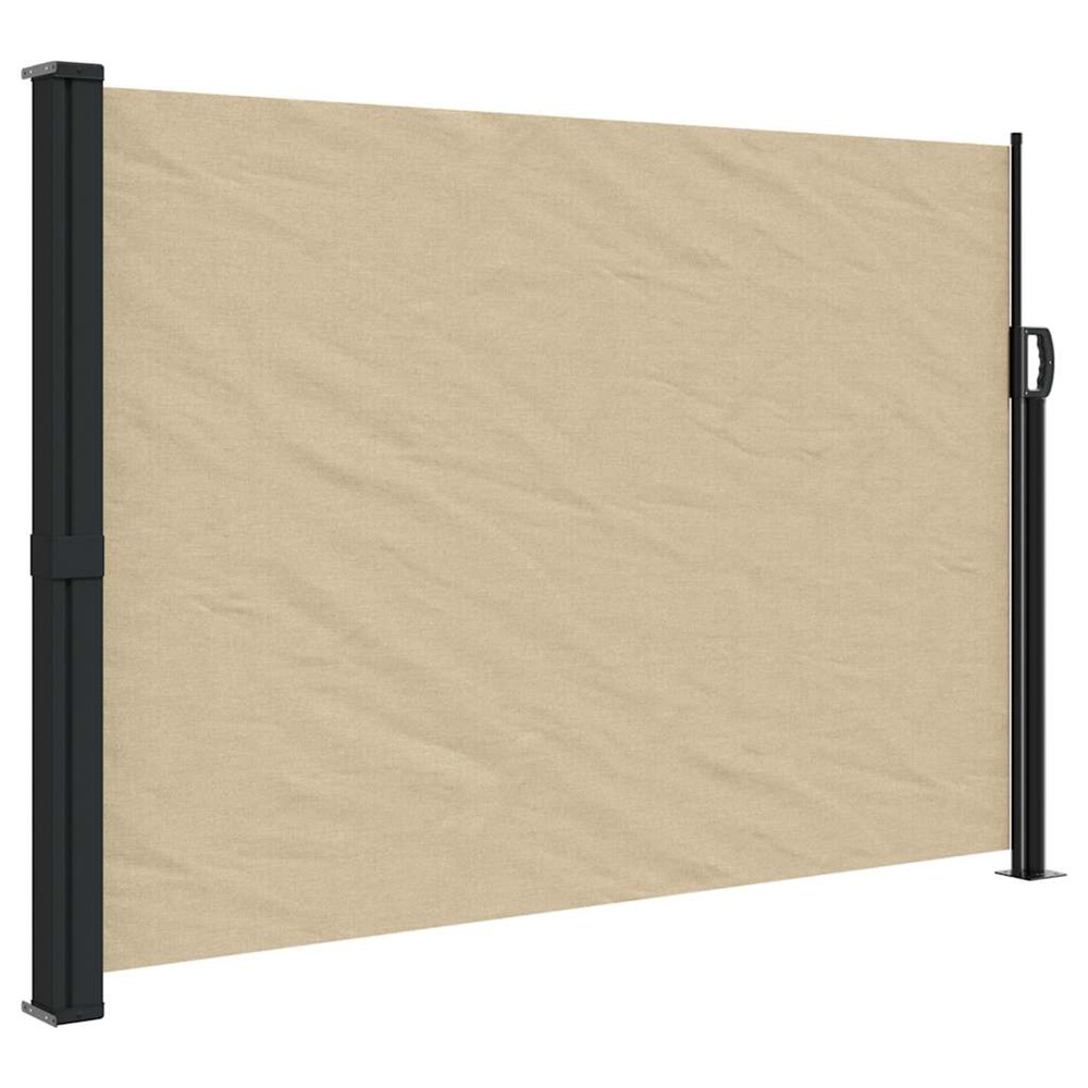 Auvent latéral rétractable beige 140x500 cm
