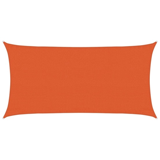 Voile d'ombrage 160 g/m² rectangulaire orange 3x6 m pehd