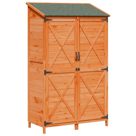 Abri de jardin marron 106 x 56 x 176,5 cm bois de sapin massif