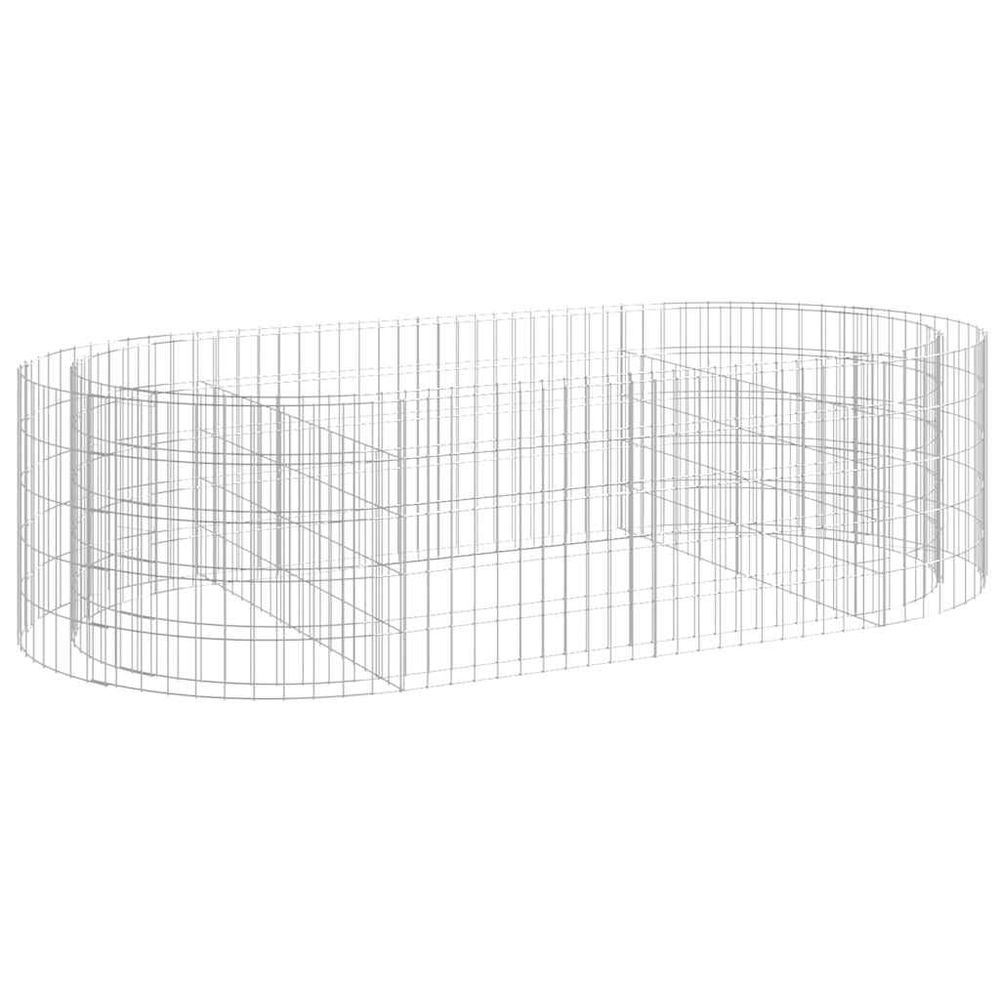 Lit surélevé à gabion fer galvanisé 200x100x50 cm