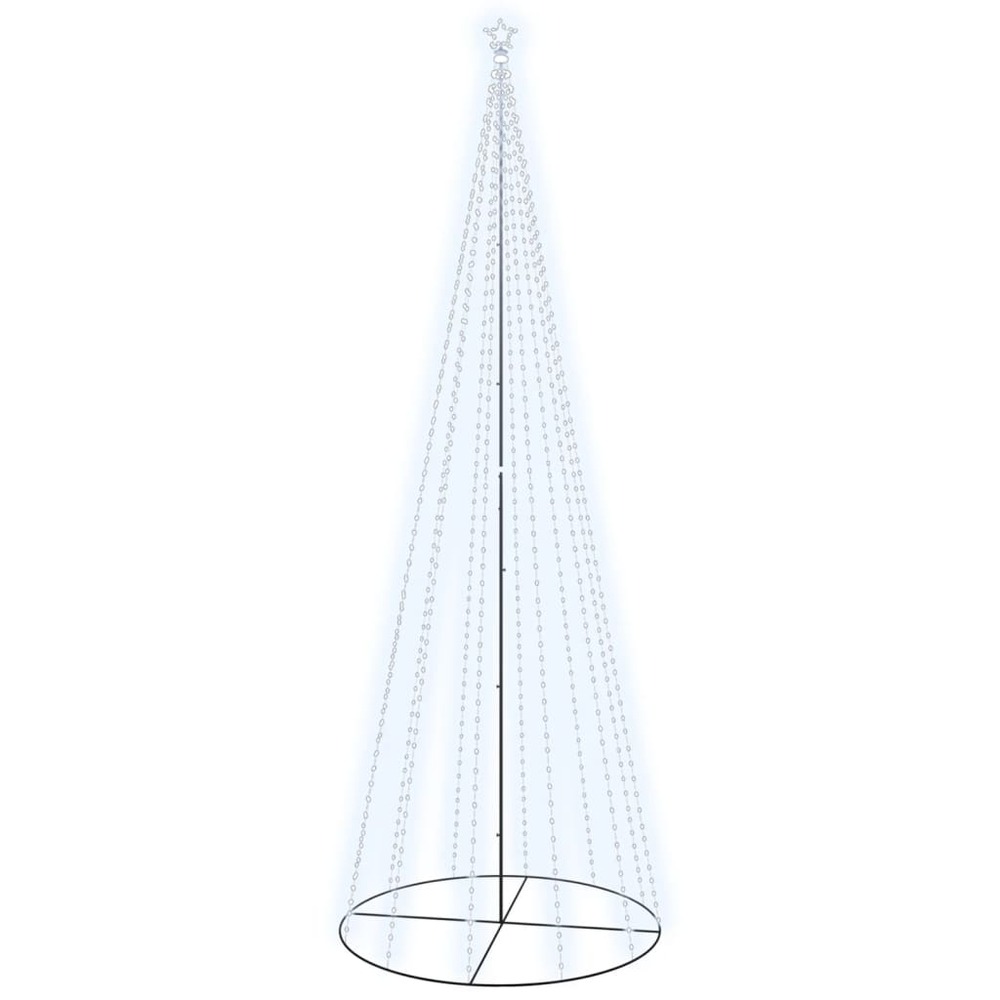 Arbre de noël cône 732 led blanc froid 160x500 cm