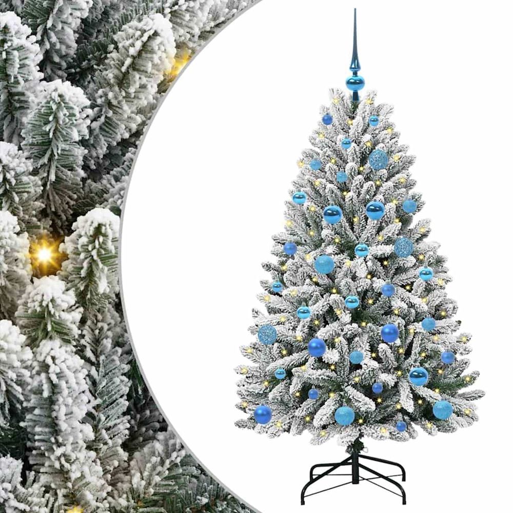 Sapin de noël artificiel 150 cm 150 led blanc chaud