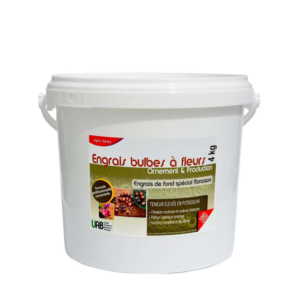 Engrais bulbes à fleurs d'ornement et de production - agro sens - seau 4 kg