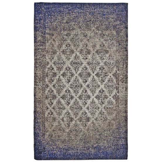 Tapis jacquard bleu 110 cm