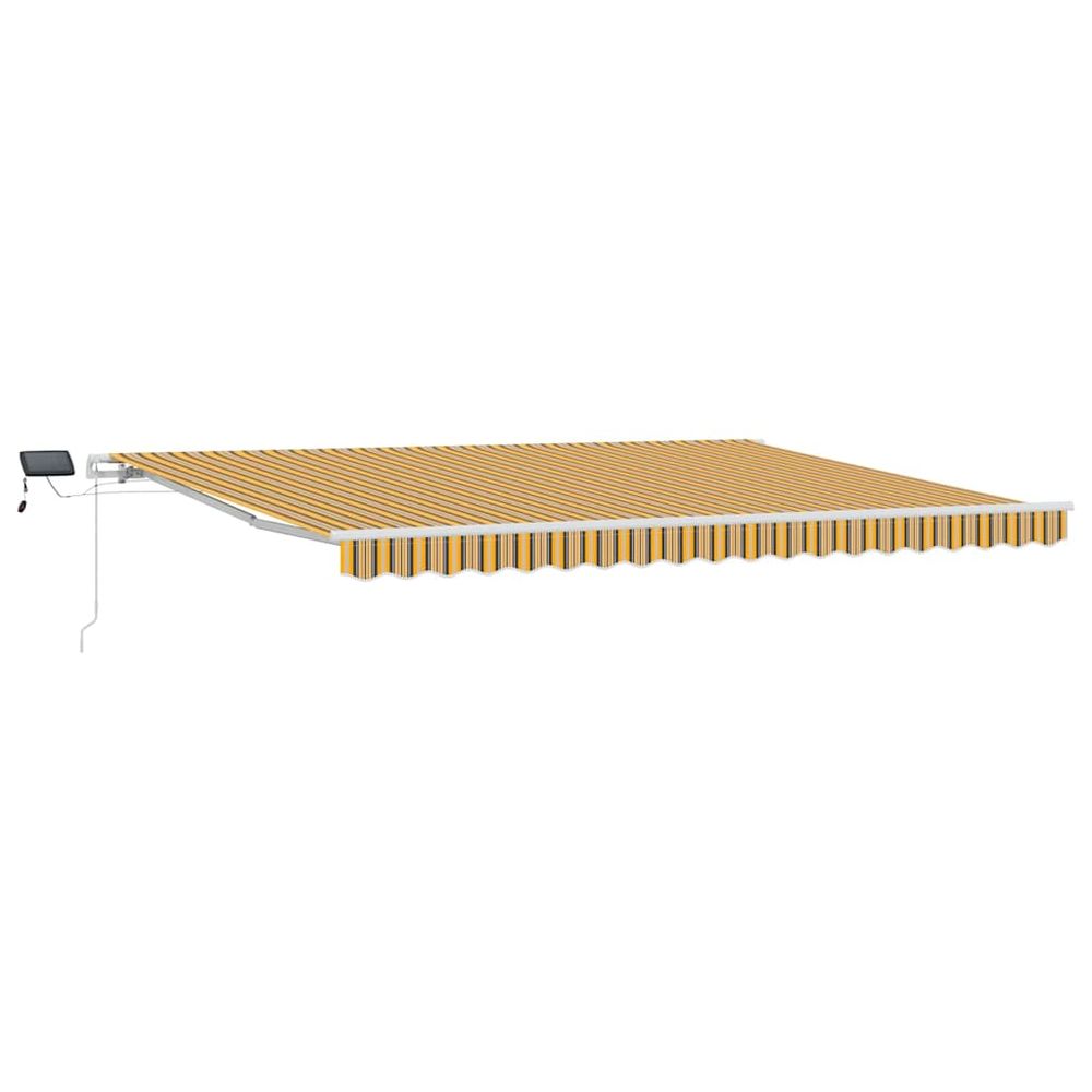 Auvent rétractable multicolore 450 × 350 cm tissu et aluminium