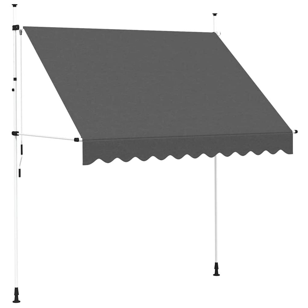 Auvent manuel rétractable 250 cm anthracite