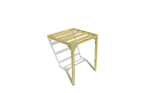 Pergola bois • 2m x 2m • adossée • sens largeur • livraison comprise