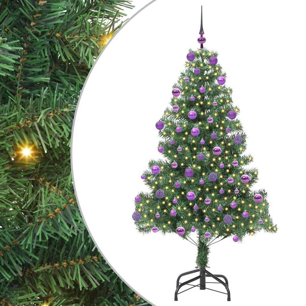 Sapin de noël avec 300 led avec support vert 180 cm pvc