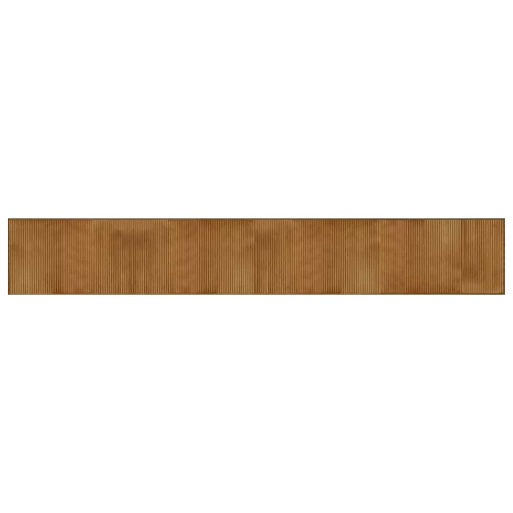 Tapis rectangulaire marron 60x400 cm bambou