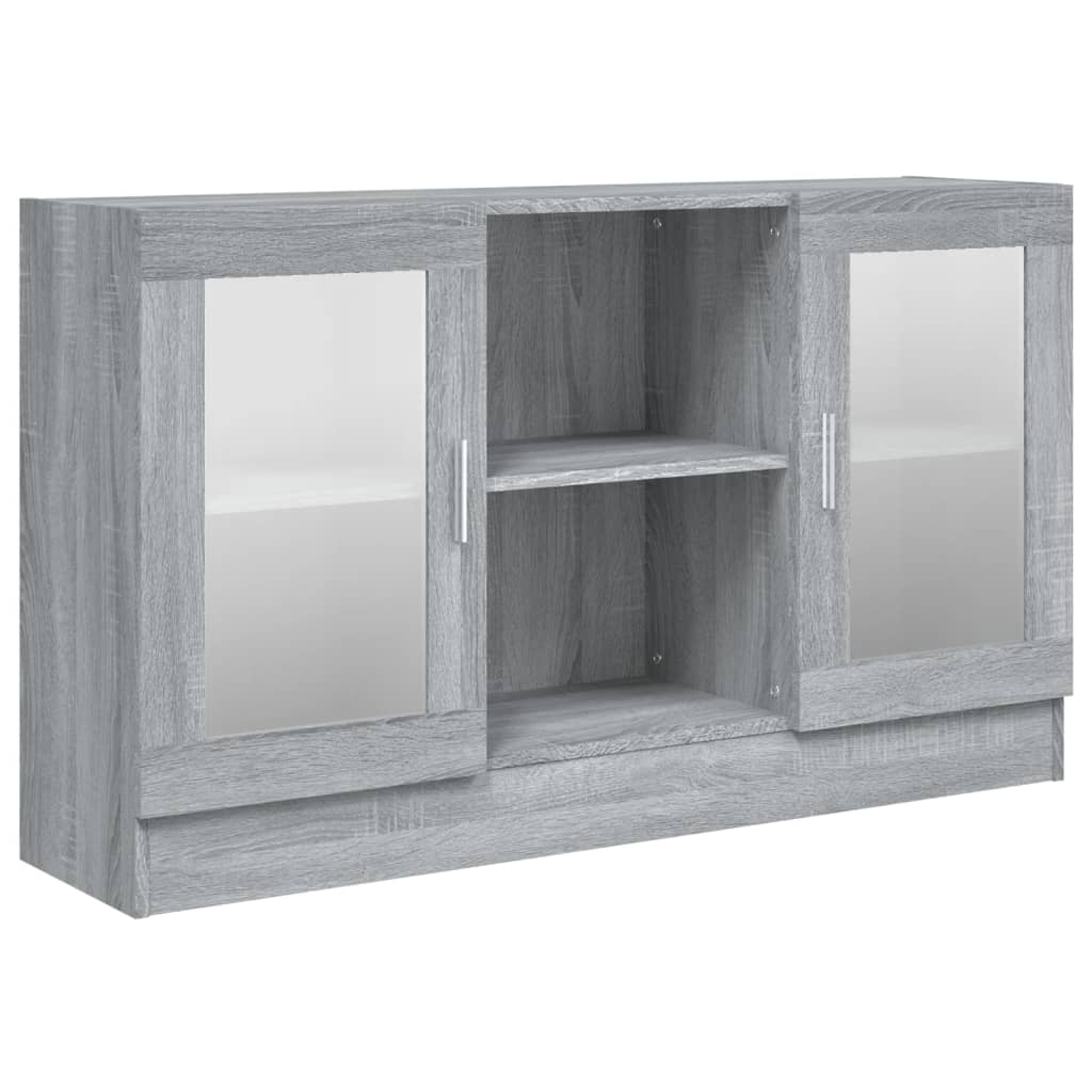 Armoire à vitrine sonoma gris 120x30,5x70 cm bois d'ingénierie