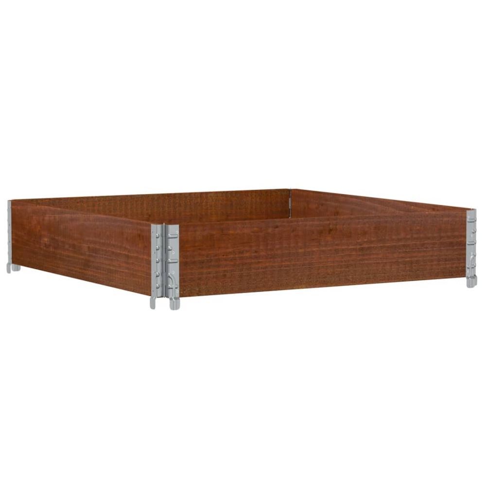 Jardinière d'extérieur marron 100x100 cm bois massif de pin