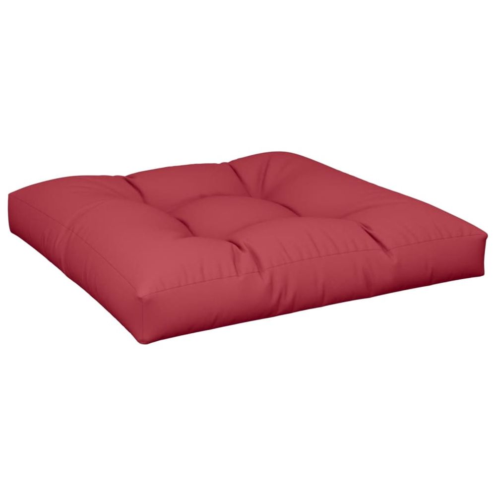 Coussin de palette rouge bordeaux 70x70x12 cm tissu