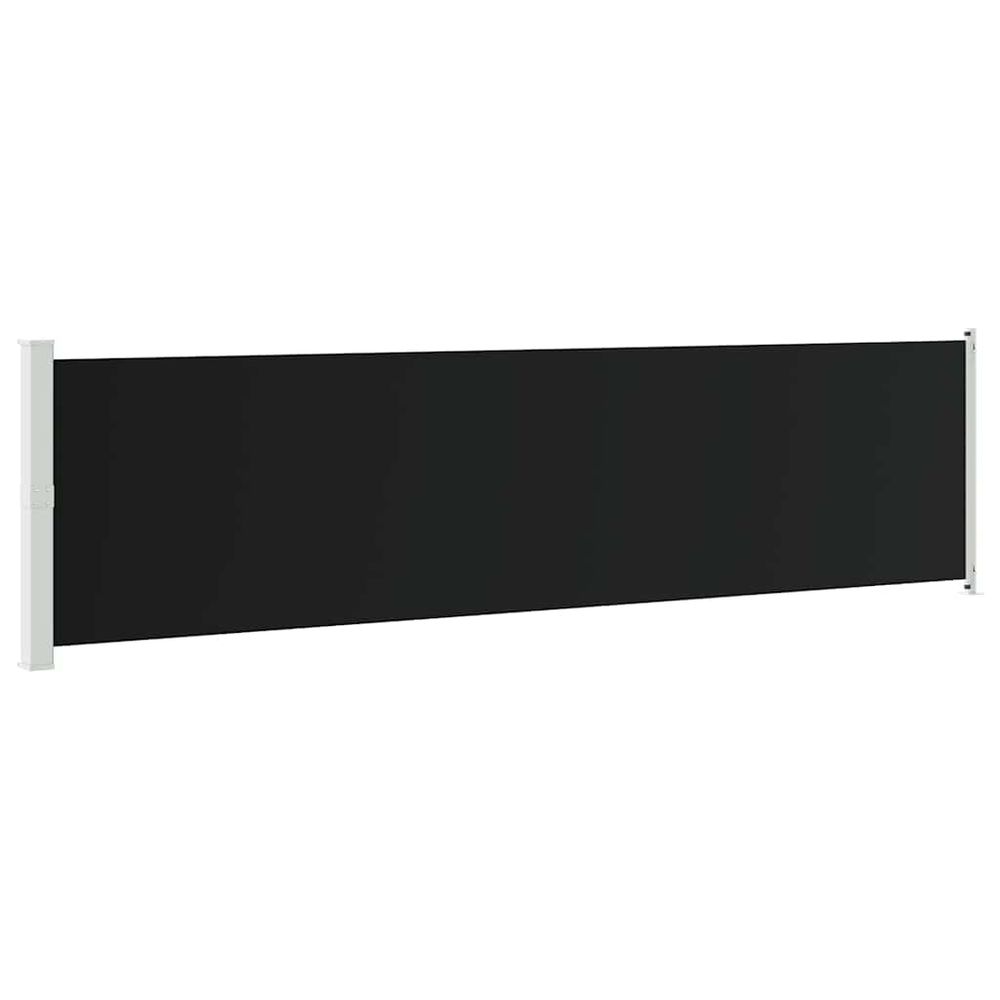Auvent latéral rétractable de patio 600x160 cm noir