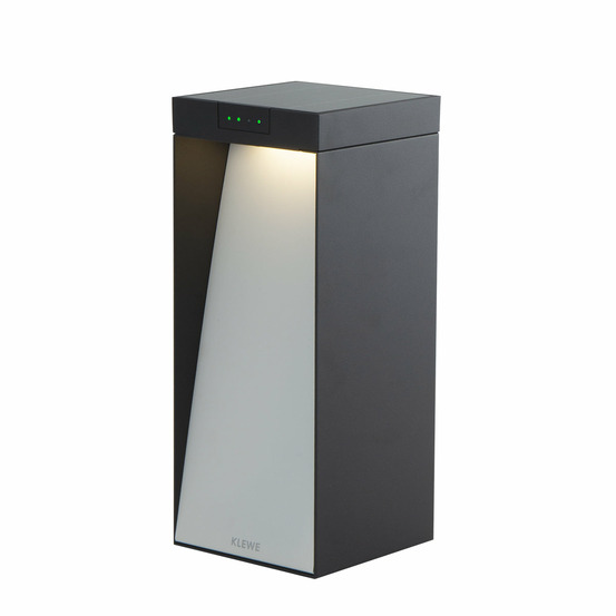 Borne solaire milio full noir aluminium h35cm