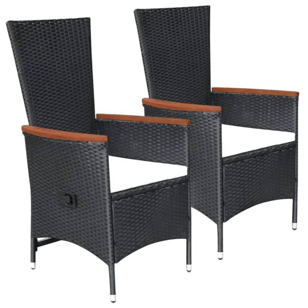 Ensemble à manger de jardin 5 pcs noir