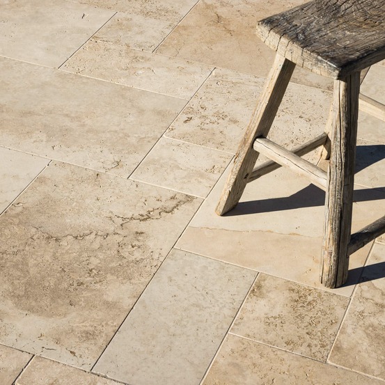 Carrelage travertin beige nuancé opus 4 x1,2 cm - intérieur et extérieur (lot de 1,48 m² soit 2 paquets) - ro'ma nature