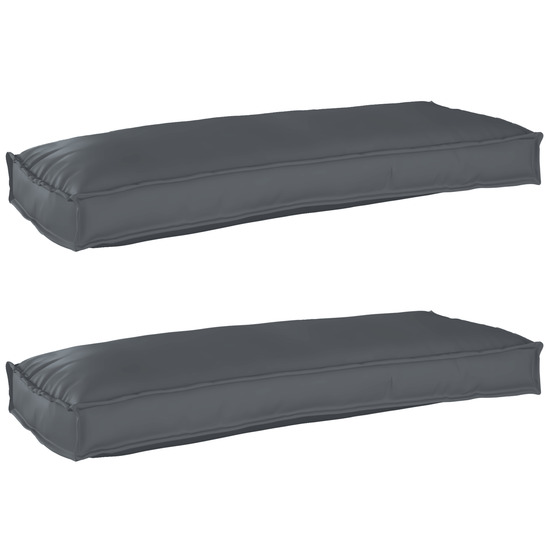 Set de coussins de palette 2 pcs anthracite 100 x 40 x 8 cm