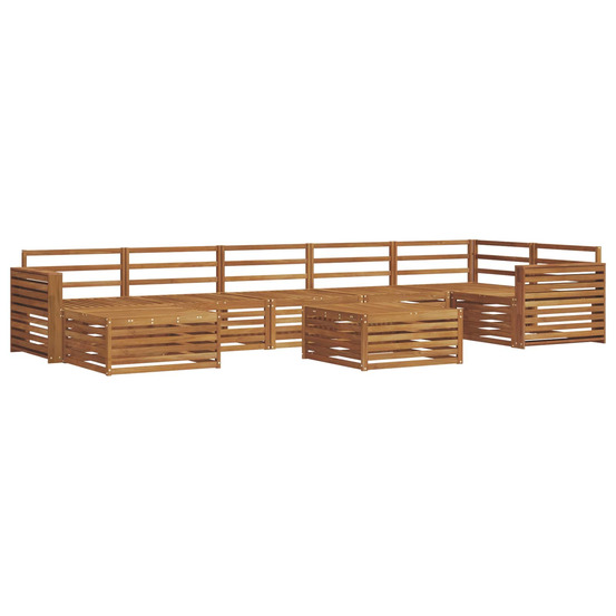 Ensembles de canapés 8 pcs naturel bois d'acacia massif