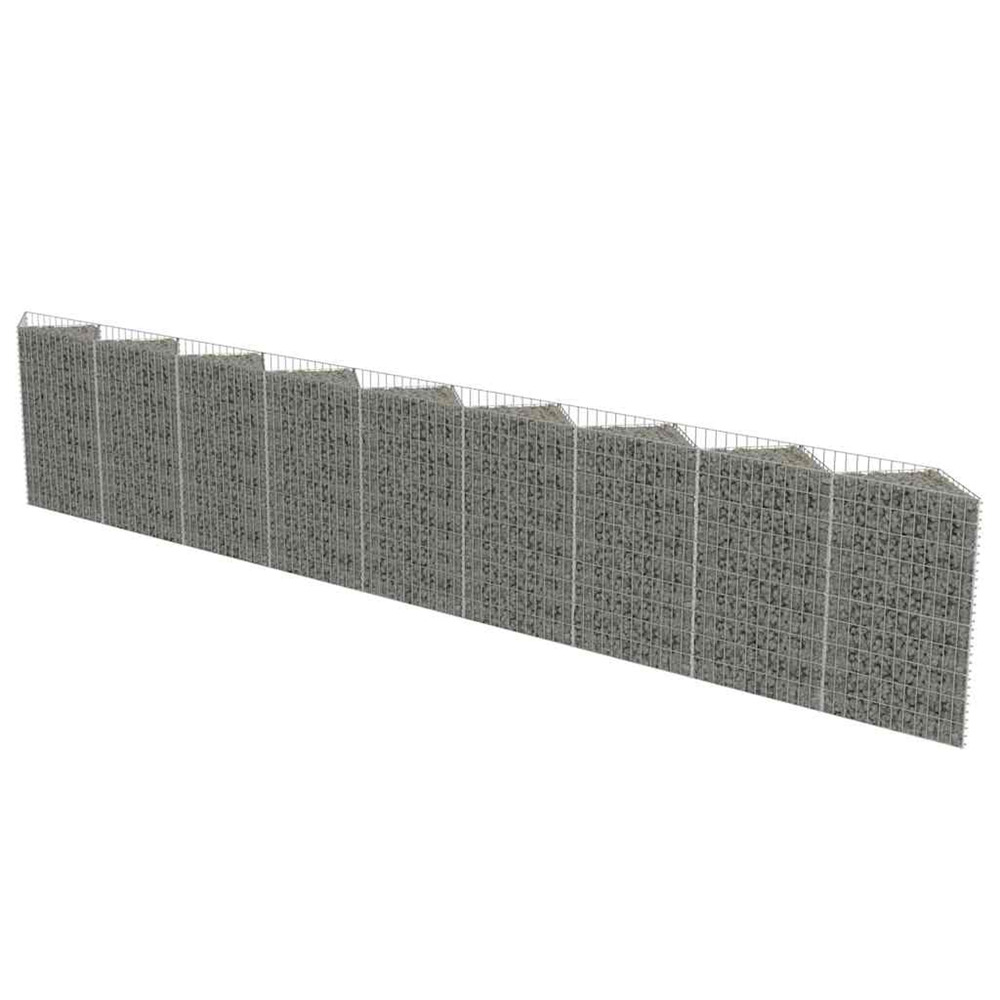 Mur de gabion acier galvanisé 630x30x100 cm