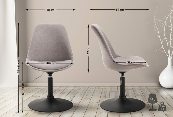 Chaise maverick b en tissu