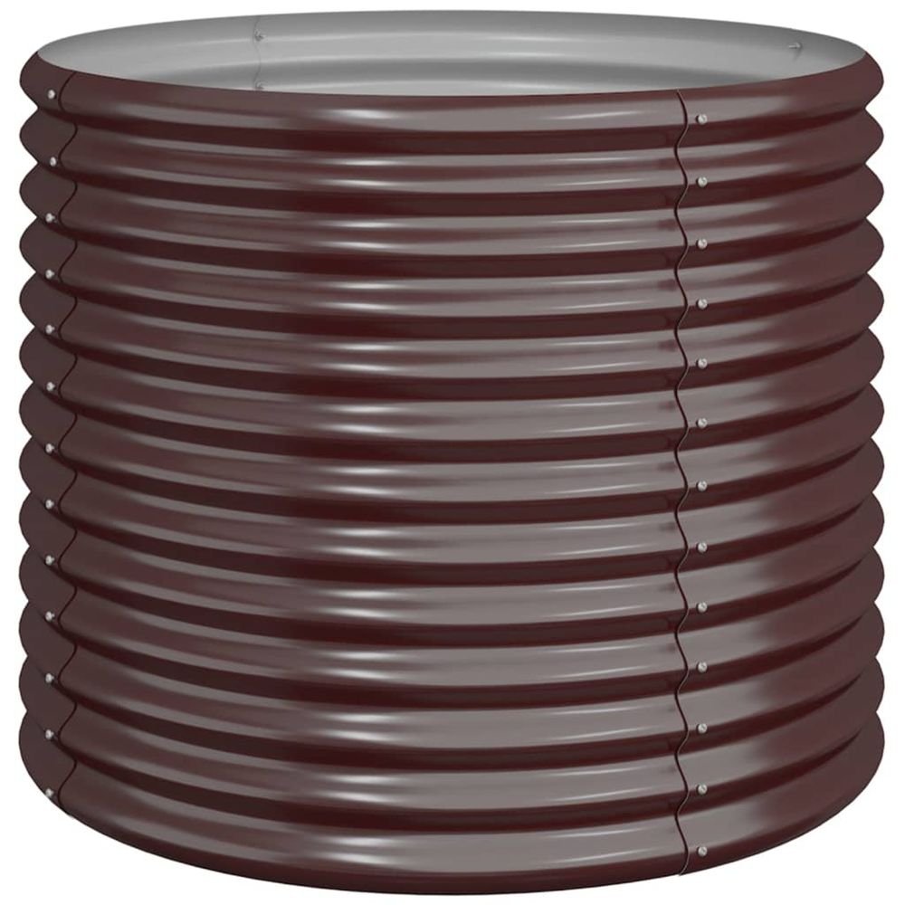 Jardinière d'extérieur de jardin acier galvanisé 80x80x68 cm marron