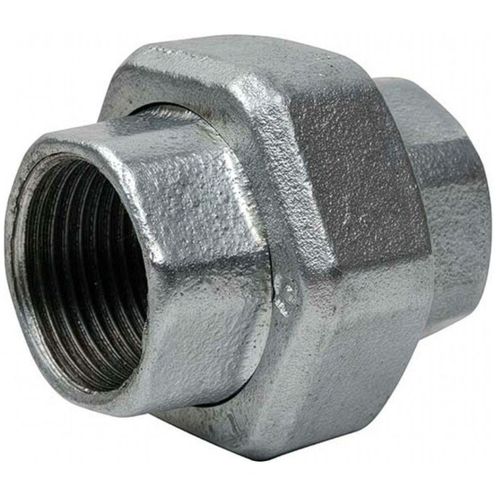 Raccord union à portée conique femelle-femelle en fonte malléable galvanisée - 3